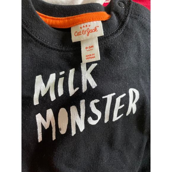 Cat & Jack baby Suit pants and top Milk Monster size 0-3 months Kawaii - Picture 5 of 6